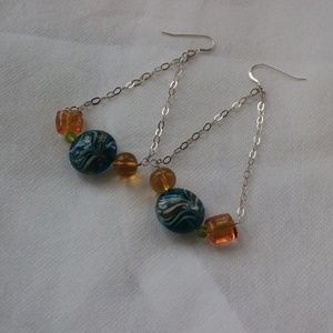 Colorful Stone Dangle Earrings